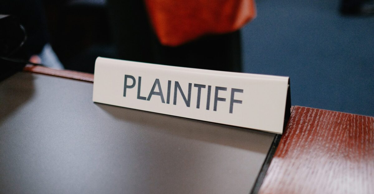 a close up of a sign on a table
