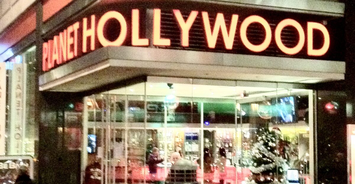 Planet Hollywood Norris Street St James s Greater London England SW1Y 4RJ United Kingdom Planet Hollywood is a movie-inspired restaurant with Hollywood memorabilia nostalgic American style dining near Trafalgar Square in London