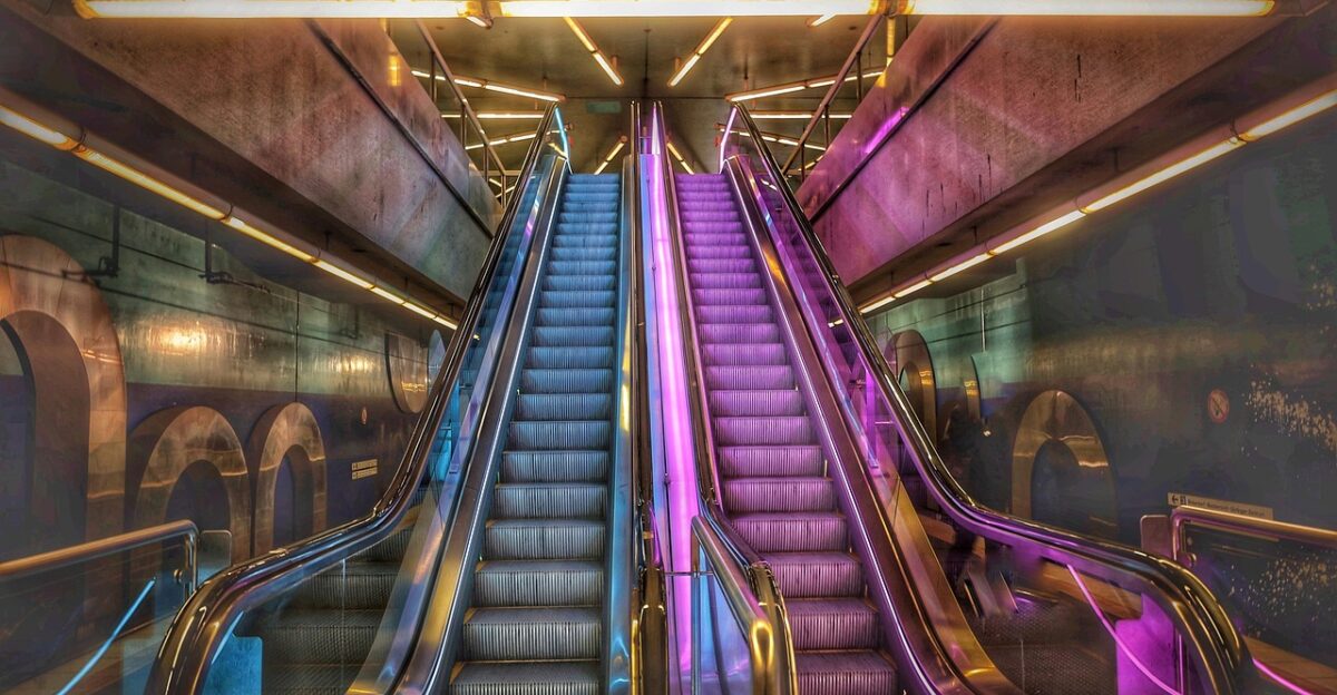subway traffic architecture underground cologne escalator