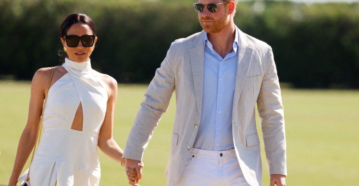 Prince Harry Meghan share celebratory kiss after charity polo