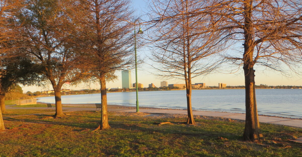 Lake Charles Louisiana lakefront February 2019