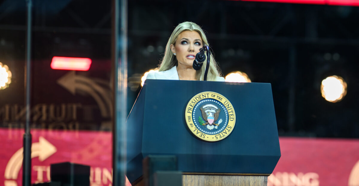 President Donald Trump attends the Memorial Service for Charlie Kirk at State Farm Stadium in Glendale Arizona Sunday September 21 2025