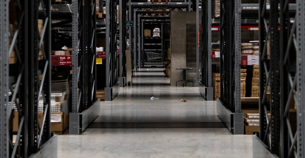 a large warehouse filled with lots of boxes