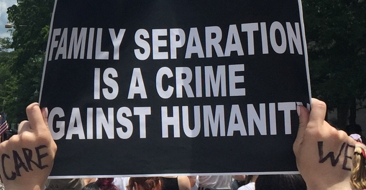 The Women Disobey protest against US Immigration and Customs Enforcement's (ICE) "zero tolerance" policy separation children and families at the US/Mexico border.