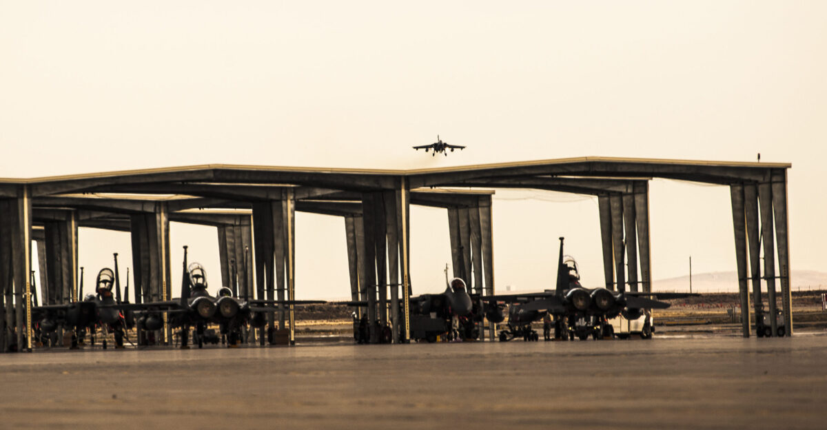 A German air force AG-51 Tornado aircraft top prepares to land at Mountain Home Air Force Base Idaho Oct 7 2013 during exercise Mountain Roundup 2013 Mountain Roundup is a multinational exercise focusing on ground operations close-air support urban combat convoy operations and air-to-air training scenarios
