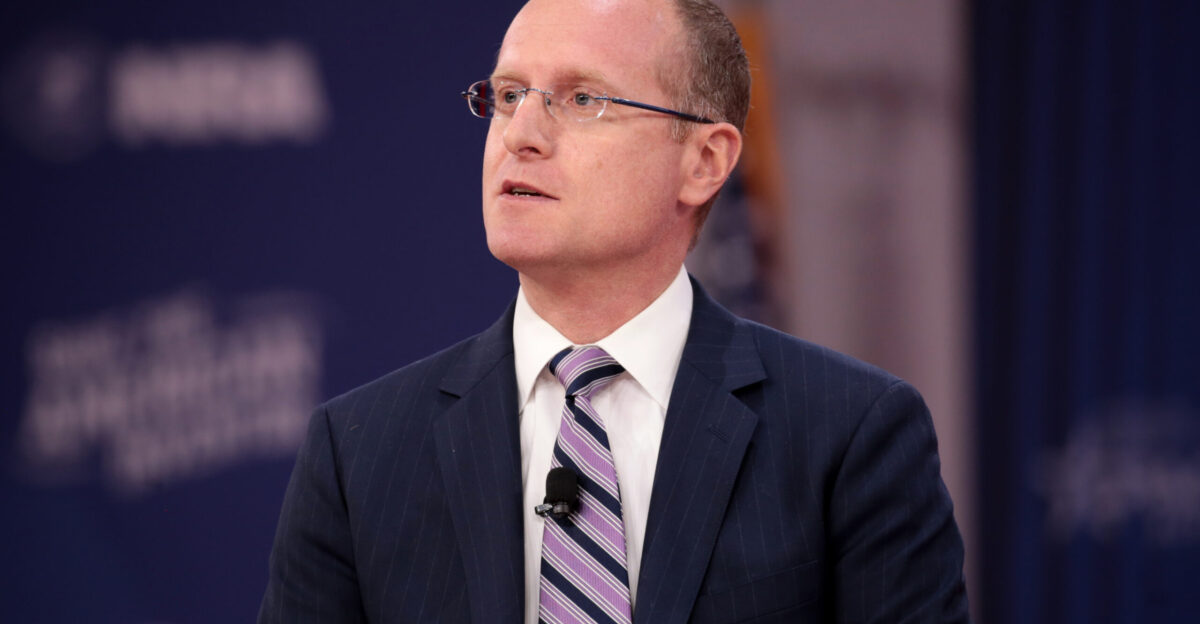 FCC Commissioner Brendan Carr speaking at the 2018 Conservative Political Action Conference CPAC in National Harbor Maryland Please attribute to Gage Skidmore if used elsewhere
