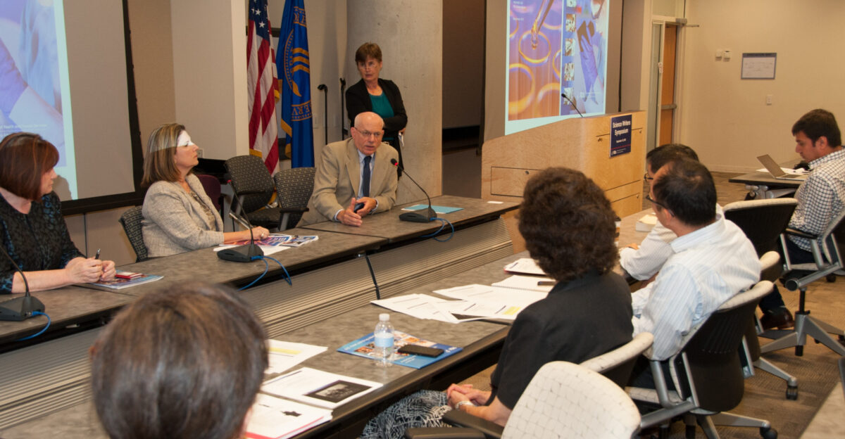 Panel from left to right Jane Reese-Coulbourne M S ChE Executive Director of the Reagan-Udall Foundation U S Food and Drug Administration FDA Maria Freire Ph D President of the Foundation for the National Institutes of Health and Chairman of the FDA s Science Board FDA Stephen Ostroff M D Acting Commissioner of Food and Drugs FDA On Friday Sept 18 2015 FDA held its fourth Science Writers Symposium to engage and inform journalists about how the agency is applying science to critical public health issues The free all-day event featured lab tours and presentations on timely research-based topics including the science of patient input on medical product development how advances in simulation and modeling are helping speed treatments to patients and how agency researchers are working to understand and prevent the mysterious reemergence of diseases such as mumps and pertussis whooping cough The lab tours featured research on Ebola and stem cells and showcased the computer technology FDA has developed to support the demands of Next Generation Sequencing For more information visit FDA s website These photos are free of all copyright restrictions and available for use and redistribution without permission Credit to the U S Food and Drug Administration is appreciated but not required For more privacy and use information visit FDA photo by Michael J Ermarth