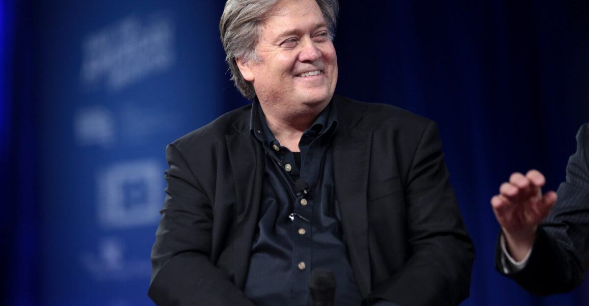 Chief White House Strategist Steve Bannon speaking at the 2017 Conservative Political Action Conference CPAC in National Harbor Maryland Please attribute to Gage Skidmore if used elsewhere