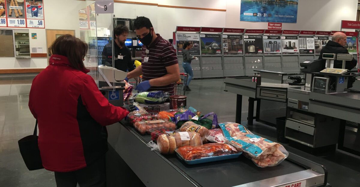 Social distancing at the Costco in North Brunswick New Jersey 3575